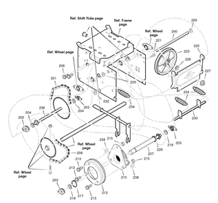Drive Diagram and Parts List for 1695505-18-2830-29 2008 Briggs and Stratton Snow Blower